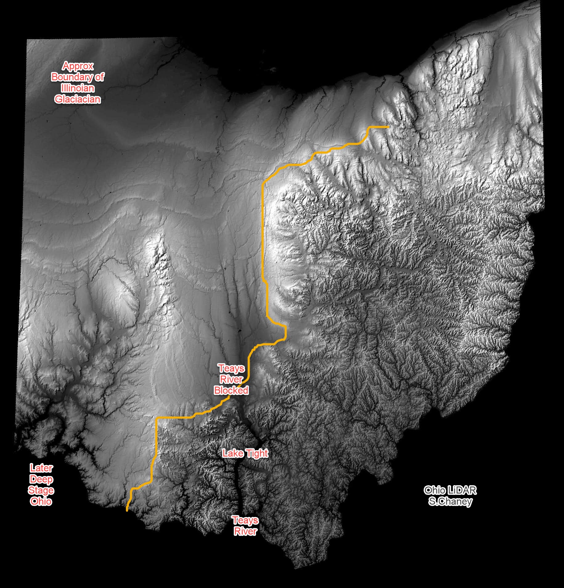 Ohio-LiDAR Illinoian Teays Chaney
